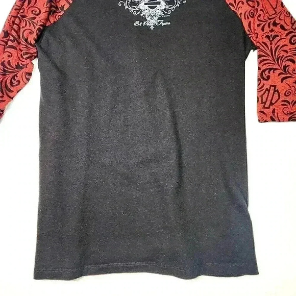 Harley-Davidson Women's Tee 3/4 Sleeves w/Burnout Logo Large Barnett El Paso, TX - Picture 8 of 16